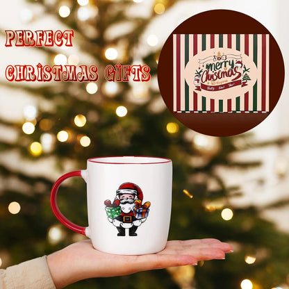 Christmas Mugs, Christmas Gifts Coffee Mug Tea Cup, Christmas Mugs Set of 4, 11 Fl Oz